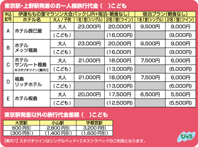 料金表